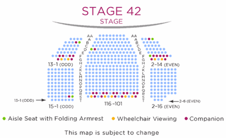Stage 42 Seating Chart